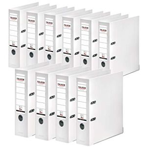 FALKEN Original 10er Pack Chromocolor Premium-Ordner. Made in Germany. Kunststoffbezug außen und innen 8 cm breit DIN A4 weiß Ringordner Aktenordner Briefordner Büroordner Plastikordner FALKEN Original 10er Pack Chromocolor Premium-Ordner. Made in Germany. Kunststoffbezug außen und innen 8 cm breit DIN A4 weiß Ringordner Aktenordner Briefordner Büroordner Plastikordner