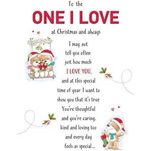 Piccadilly Greetings Cute Weihnachtskarte One I Love – 22,9 x 15,2 cm – Piccadilly Greetings Cute Weihnachtskarte One I Love – 22,9 x 15,2 cm –