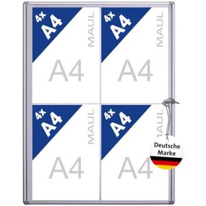 MAUL Schaukasten Außentiefe 27 mm Außenhöhe 655 mm 4 x DIN A4 MAUL Schaukasten Außentiefe 27 mm Außenhöhe 655 mm 4 x DIN A4
