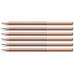 Faber-Castell 205273 Bleistifte Set Grip, Härtegrad HB, 6 Holzstifte natur Faber-Castell 205273 Bleistifte Set Grip, Härtegrad HB, 6 Holzstifte natur