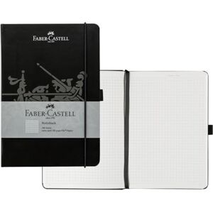 Faber-Castell 20502 Notizbuch DIN A5 schwarz, kariert, 100 g/m², 194 Seiten FSC-Mix Papier, 145 x 210 mm Faber-Castell 20502 Notizbuch DIN A5 schwarz, kariert, 100 g/m², 194 Seiten FSC-Mix Papier, 145 x 210 mm