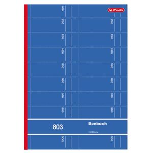 Herlitz 892612 Bonbuch 803, A4, rosa, blau, gelb, grün oder rot, 2x50 Blatt, 1000 Bons farbig Sortiert Herlitz 892612 Bonbuch 803, A4, rosa, blau, gelb, grün oder rot, 2x50 Blatt, 1000 Bons farbig Sortiert
