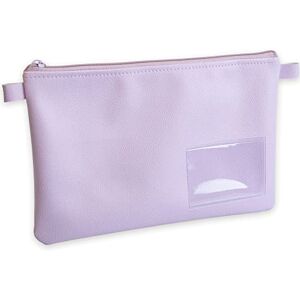effektivo Banktasche Geldtasche farbig mit Reißverschluss und Fenster, Kunstleder violet pink, passend für Dokumente bis DIN A5 effektivo Banktasche Geldtasche farbig mit Reißverschluss und Fenster, Kunstleder violet pink, passend für Dokumente bis DIN A5