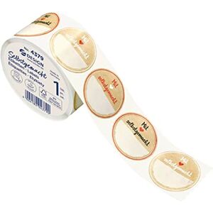 Avery Marmeladen Etiketten selbstklebend 600 Stück (Made in Germany, Ø38 mm, Aufkleber Marmeladenglas, Einmachen, Etiketten ablösbar, mit Liebe gemacht, beschriftbar) Sticker auf Rolle, 4379 Avery Marmeladen Etiketten selbstklebend 600 Stück (Made in Germany, Ø38 mm, Aufkleber Marmeladenglas, Einmachen, Etiketten ablösbar, mit Liebe gemacht, beschriftbar) Sticker auf Rolle, 4379