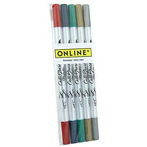 Online Calli.Brush Double-Tip Pens Metallic Stifte in 5 Farben I Brush Pen Set mit Pinsel- und Kalligrafie-Spitze I Ungiftig, wasserlöslich & vielseitig einsetzbar I Pinselstife in Bamboo Etui Online Calli.Brush Double-Tip Pens Metallic Stifte in 5 Farben I Brush Pen Set mit Pinsel- und Kalligrafie-Spitze I Ungiftig, wasserlöslich & vielseitig einsetzbar I Pinselstife in Bamboo Etui