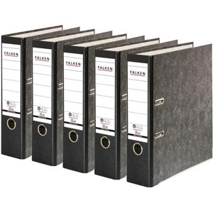 FALKEN Original 5er Pack Recycling-Ordner Wolkenmarmor. Made in Germany. 8 cm breit DIN A4 schwarzer Rücken Ringordner Aktenordner Briefordner Büroordner Pappordner CO2-Neutral Blauer Engel FALKEN Original 5er Pack Recycling-Ordner Wolkenmarmor. Made in Germany. 8 cm breit DIN A4 schwarzer Rücken Ringordner Aktenordner Briefordner Büroordner Pappordner CO2-Neutral Blauer Engel