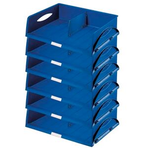 Leitz Ablagekorb Querformat A3, 6er Pack, Ideales Sortier- und Ablagesystem für Poststellen und Kopierräume, Blau, Sorty, 52320035 Leitz Ablagekorb Querformat A3, 6er Pack, Ideales Sortier- und Ablagesystem für Poststellen und Kopierräume, Blau, Sorty, 52320035