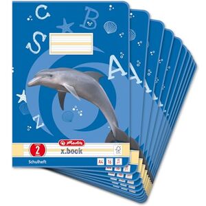 Herlitz Schulheft x.book A4, Lineatur 2, 2. Klasse, 16 Blatt, 10 Stück Herlitz Schulheft x.book A4, Lineatur 2, 2. Klasse, 16 Blatt, 10 Stück