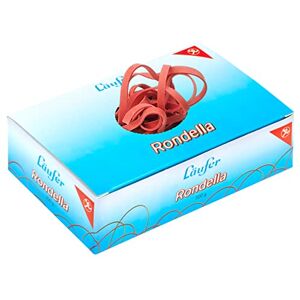 Läufer 51042 Rondella Gummibänder 100 x 5 mm, Durchmesser 65 mm, 5 mm breite Gummiringe, 500 g Schachtel, rot Läufer 51042 Rondella Gummibänder 100 x 5 mm, Durchmesser 65 mm, 5 mm breite Gummiringe, 500 g Schachtel, rot