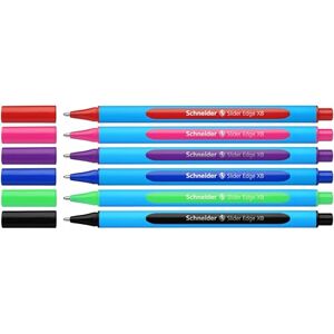 Schneider 152276 Slider Edge XB Kugelschreiber (Dreikant-Stifte mit Strichbreite XB) 6 Stück, sortiert Schneider 152276 Slider Edge XB Kugelschreiber (Dreikant-Stifte mit Strichbreite XB) 6 Stück, sortiert