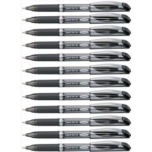 Pentel BL60-A EnerGel Hybrid Gel-Tintenroller, Kappenmodell, 1,0 mm Kugeldurchmesser = 0,5 mm Strichstärke, 12 Stück, schwarz Pentel BL60-A EnerGel Hybrid Gel-Tintenroller, Kappenmodell, 1,0 mm Kugeldurchmesser = 0,5 mm Strichstärke, 12 Stück, schwarz
