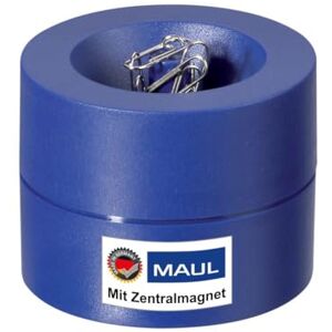 MAUL Klammernspender pro Ø7,3x6cm Schreibtisch Organizer für Büroklammern Schreibtisch Zubehör mit Magnet für Büro Inklusive 15 Klammern Stilvoller Büroklammernspender Blau MAUL Klammernspender pro Ø7,3x6cm Schreibtisch Organizer für Büroklammern Schreibtisch Zubehör mit Magnet für Büro Inklusive 15 Klammern Stilvoller Büroklammernspender Blau