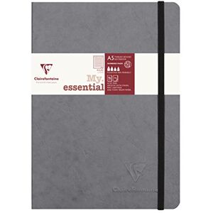 Clairefontaine 793465C Notizbuch AgeBag My Essentials, DIN A5, 14,8 x 21 cm, 96 Blatt, liniert, nummeriert, 90g, 1 Stück, grau Clairefontaine 793465C Notizbuch AgeBag My Essentials, DIN A5, 14,8 x 21 cm, 96 Blatt, liniert, nummeriert, 90g, 1 Stück, grau