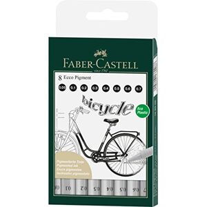 Faber-Castell 166008 Fineliner Ecco Pigment, 8er Etui, schwarz Faber-Castell 166008 Fineliner Ecco Pigment, 8er Etui, schwarz