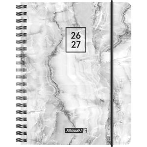 BRUNNEN Schülerkalender 2026/2027 "Grey Marble" A6, Kunststoff: 2 Seiten = 1 Woche ; Kalendarium: 18 Monate Juli 2026 bis Dezember 2027 BRUNNEN Schülerkalender 2026/2027 "Grey Marble" A6, Kunststoff: 2 Seiten = 1 Woche ; Kalendarium: 18 Monate Juli 2026 bis Dezember 2027