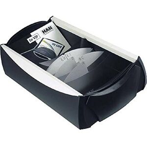HAN Visitenkartenbox VIP, modernes Design mit patentiertem Deckel für 500 Visitenkarten und 1 zusätzliches Visitenkarten-Etui Go VIP, 2000-13, weiß-schwarz HAN Visitenkartenbox VIP, modernes Design mit patentiertem Deckel für 500 Visitenkarten und 1 zusätzliches Visitenkarten-Etui Go VIP, 2000-13, weiß-schwarz