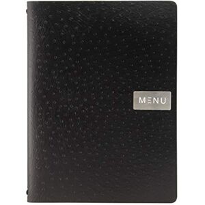 SECURIT Speisekarte Leather Line Raw 1 Fester, doppelseitiger Einleger = 4 DIN A4-Seiten Möglichkeit zum Hinzufügen weiterer Einleger Für Cafés, Bars, Restaurants Ökoleder Schwarz Strauß SECURIT Speisekarte Leather Line Raw 1 Fester, doppelseitiger Einleger = 4 DIN A4-Seiten Möglichkeit zum Hinzufügen weiterer Einleger Für Cafés, Bars, Restaurants Ökoleder Schwarz Strauß