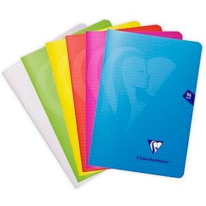 Clairefontaine 303682C Heft Mimesys DIN A5, 14,8 x 21cm, 48 Blatt, kariert, 1 Stück, farbig sortiert Clairefontaine 303682C Heft Mimesys DIN A5, 14,8 x 21cm, 48 Blatt, kariert, 1 Stück, farbig sortiert