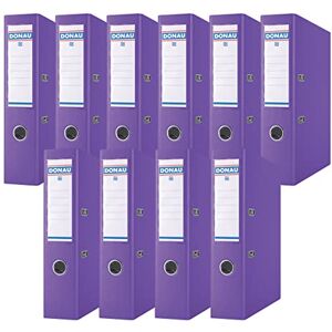 DONAU Premium Ordner Breit 10er Pack/DIN A4 / 7,5 cm / 10 Stück/Violette/Kunststoffbezug PP/Carton Papier Schlitzordner Büroordner Aktenordner Ringordner/Grünen Punkt DONAU Premium Ordner Breit 10er Pack/DIN A4 / 7,5 cm / 10 Stück/Violette/Kunststoffbezug PP/Carton Papier Schlitzordner Büroordner Aktenordner Ringordner/Grünen Punkt