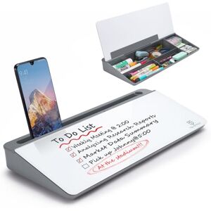 TSJ OFFICE Kleines Whiteboard aus Glas, trocken abwischbar, Computertastatur-Ständer mit Schublade, Schreibtisch-Organizer mit Zubehör für Büro, Zuhause, Schulbedarf TSJ OFFICE Kleines Whiteboard aus Glas, trocken abwischbar, Computertastatur-Ständer mit Schublade, Schreibtisch-Organizer mit Zubehör für Büro, Zuhause, Schulbedarf