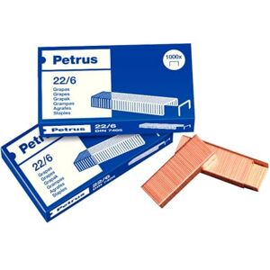 Petrus 55781 – Pack 1000 Heftklammern 22/6, 6 mm Petrus 55781 – Pack 1000 Heftklammern 22/6, 6 mm