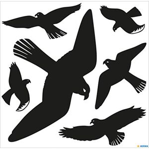 Herma 5999 Warnvögel Vogel Aufkleber Set für Fensterscheiben groß, 6 Stück, 30 x 30 cm, selbstklebend, ablösbar und wiederverwendbar, Vogelschutz für Fenster aus wetterfester Hart-Folie, schwarz Herma 5999 Warnvögel Vogel Aufkleber Set für Fensterscheiben groß, 6 Stück, 30 x 30 cm, selbstklebend, ablösbar und wiederverwendbar, Vogelschutz für Fenster aus wetterfester Hart-Folie, schwarz