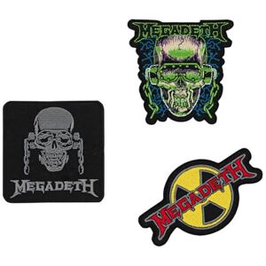 Grupo Erik Patches zum Aufbügeln Bügelbilder für Textilien Megadeth Set 3 Bügelflicken Aufnäher Erwachsene und Kinder Grupo Erik Patches zum Aufbügeln Bügelbilder für Textilien Megadeth Set 3 Bügelflicken Aufnäher Erwachsene und Kinder