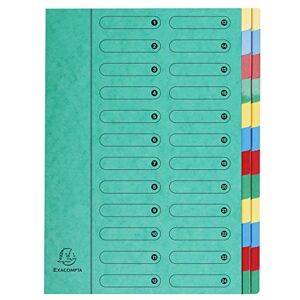 Exacompta 5124E Premium Ordnungsmappe aus extra starkem Colorspan-Karton DIN A4 24 vollfarbige bunte Fächer mit Organisationsdruck und dehnbarem Rücken Ringmappe Register-Mappe grün Exacompta 5124E Premium Ordnungsmappe aus extra starkem Colorspan-Karton DIN A4 24 vollfarbige bunte Fächer mit Organisationsdruck und dehnbarem Rücken Ringmappe Register-Mappe grün
