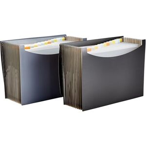 Amazon Basics Dokumentenmappe A4, Fächermappe, grau, Schwarz, 2er-Pack Amazon Basics Dokumentenmappe A4, Fächermappe, grau, Schwarz, 2er-Pack