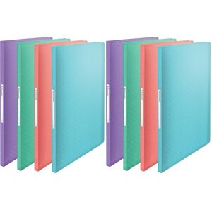Esselte A4-Sichtbuch mit 40 Einsteckfächern, für 80 Blatt, zum Präsentieren, Aufbewahren oder zur Schreibtischorganisation, mit Prägemuster, Colour'Breeze Serie, Mehrfarbig, 626229 Esselte A4-Sichtbuch mit 40 Einsteckfächern, für 80 Blatt, zum Präsentieren, Aufbewahren oder zur Schreibtischorganisation, mit Prägemuster, Colour'Breeze Serie, Mehrfarbig, 626229