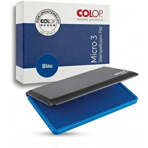 COLOP Stempelkissen Micro 3 I Blau I 160 x 90 mm mit Filzeinlage für saubere Farbabgabe I dokumentenechte Tinte nach ISO 14145-2 I robustes Stempelkissen I ideal für Bürobedarf COLOP Stempelkissen Micro 3 I Blau I 160 x 90 mm mit Filzeinlage für saubere Farbabgabe I dokumentenechte Tinte nach ISO 14145-2 I robustes Stempelkissen I ideal für Bürobedarf