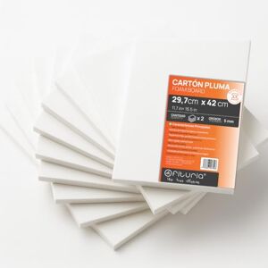 OFITURIA Schaumplatte Weiß A3 Klebend (29.7x42 cm) Pack 2 Stk, Platte aus expandiertem Polystyrol Leicht und Steif, Foamboard Vielseitig und Schneidbar, für Bastelarbeiten und Modelle, 5 mm OFITURIA Schaumplatte Weiß A3 Klebend (29.7x42 cm) Pack 2 Stk, Platte aus expandiertem Polystyrol Leicht und Steif, Foamboard Vielseitig und Schneidbar, für Bastelarbeiten und Modelle, 5 mm