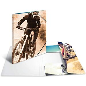 Herma 19234 Sammelmappe A3 Sport Mountainbike, Kinder Eckspanner-Mappe aus Pappe mit Innendruck & Gummizug, stabile Einschlagmappe aus Karton für Jungen & Mädchen Herma 19234 Sammelmappe A3 Sport Mountainbike, Kinder Eckspanner-Mappe aus Pappe mit Innendruck & Gummizug, stabile Einschlagmappe aus Karton für Jungen & Mädchen