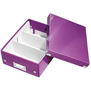 Leitz Click & Store Aufbewahrungsbox mit Deckel Klein, Box mit Trennwänden für Zubehör im Büro oder Utensilien im Haushalt, Transportbox aus 84 % recycelter Premium-Hartpappe, Violett, 60570062 Leitz Click & Store Aufbewahrungsbox mit Deckel Klein, Box mit Trennwänden für Zubehör im Büro oder Utensilien im Haushalt, Transportbox aus 84 % recycelter Premium-Hartpappe, Violett, 60570062