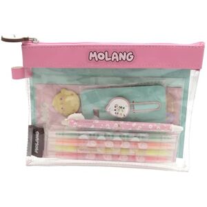 CYPBRANDS – Molang, Schreibwaren-Set, Schreibwaren-Zubehör, Clips, Federmäppchen, Textmarker, löschbarer Stift, Blüte, Pink, offizielles Produkt CYPBRANDS – Molang, Schreibwaren-Set, Schreibwaren-Zubehör, Clips, Federmäppchen, Textmarker, löschbarer Stift, Blüte, Pink, offizielles Produkt