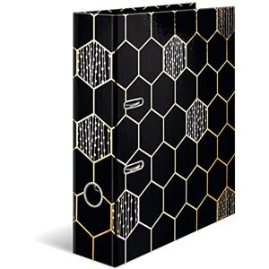 Herma Ordner A4 Schwarz Gold, 7 cm breit, Kinder Ringordner mit Edel Muster, bunter Aktenordner mit glänzender Veredelung für Jungen und Mädchen Herma Ordner A4 Schwarz Gold, 7 cm breit, Kinder Ringordner mit Edel Muster, bunter Aktenordner mit glänzender Veredelung für Jungen und Mädchen
