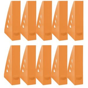 OFFICER PRODUCTS Stehsammler Modernes Design/ 10 Stück / A4 Farbe: Orange/Hart-Kunststoff/Durchbrochen/Schreibtisch-Organizer für Zeitschriften/Bruchsicher OFFICER PRODUCTS Stehsammler Modernes Design/ 10 Stück / A4 Farbe: Orange/Hart-Kunststoff/Durchbrochen/Schreibtisch-Organizer für Zeitschriften/Bruchsicher