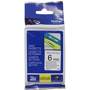 Brother Original P-touch Schriftband TZe-211 6 mm, schwarz auf weiß (kompatibel u.a. mit P-touch PT-H100LB/R, -H105, -E100/VP, -D200/BW/VP, -D210/VP), Klein Brother Original P-touch Schriftband TZe-211 6 mm, schwarz auf weiß (kompatibel u.a. mit P-touch PT-H100LB/R, -H105, -E100/VP, -D200/BW/VP, -D210/VP), Klein