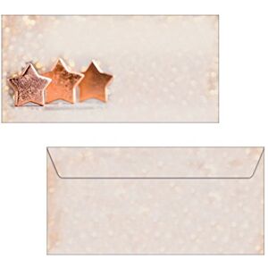 Sigel DU137 Briefumschläge Weihnachten in kupferfarbenem Sterndesign DIN lang 50 Blatt "Copper Glance Sigel DU137 Briefumschläge Weihnachten in kupferfarbenem Sterndesign DIN lang 50 Blatt "Copper Glance