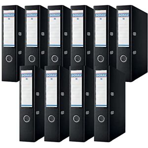 DONAU Premium Ordner Breit 10er Pack/DIN A4 / 7,5 cm / 10 Stück/Schwarz/Kunststoffbezug PP/Carton Papier Schlitzordner Büroordner Aktenordner Ringordner/Grünen Punkt DONAU Premium Ordner Breit 10er Pack/DIN A4 / 7,5 cm / 10 Stück/Schwarz/Kunststoffbezug PP/Carton Papier Schlitzordner Büroordner Aktenordner Ringordner/Grünen Punkt