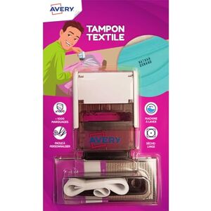 Avery Tampon Textile Vêtements Personnalisable 288 Caractères Résistant au Lavage Avery Tampon Textile Vêtements Personnalisable 288 Caractères Résistant au Lavage
