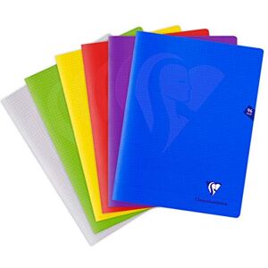 Clairefontaine 303362C Packung mit 10 Heften Mimesys, DIN A4+, 24x32 cm, 48 Blatt 90g, kariert 5/5, Einband aus Polypropylen, farbig sortiert, 1 Pack Clairefontaine 303362C Packung mit 10 Heften Mimesys, DIN A4+, 24x32 cm, 48 Blatt 90g, kariert 5/5, Einband aus Polypropylen, farbig sortiert, 1 Pack