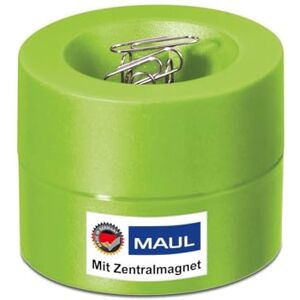 MAUL Klammernspender pro Schreibtisch Organizer zur Aufbewahrung von Büroklammern magnetischer Ordnungshelfer für Büro, zu Hause und Arbeitszimmer inklusive 15 Klammern Grün MAUL Klammernspender pro Schreibtisch Organizer zur Aufbewahrung von Büroklammern magnetischer Ordnungshelfer für Büro, zu Hause und Arbeitszimmer inklusive 15 Klammern Grün