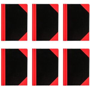 Idena 90368 Notizbuch A7, 6 Stück, Kladde kariert mit 96 Blatt, 70 g/m², Hardcover Einband in Rot-Schwarz Idena 90368 Notizbuch A7, 6 Stück, Kladde kariert mit 96 Blatt, 70 g/m², Hardcover Einband in Rot-Schwarz