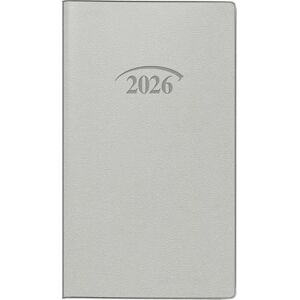 BRUNNEN Taschenkalender Mod. 751 '26 A6, Kunststoff, silberfarben BRUNNEN Taschenkalender Mod. 751 '26 A6, Kunststoff, silberfarben