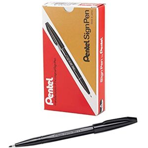 Pentel S520-A Sign Pen Faserschreiber, 0,8 mm Strichstärke, schwarz, 12er Pack Pentel S520-A Sign Pen Faserschreiber, 0,8 mm Strichstärke, schwarz, 12er Pack