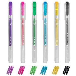 LEGAMI GGP0001 Set mit 6 Mini-Gelstiften, Glitzer, 0,8 x 10,8 cm, Shine Like Diamond, Durchmesser der Spitze 1,0 mm, Farben Violett, Gold, Grün, Blau, Rosa, Schwarz LEGAMI GGP0001 Set mit 6 Mini-Gelstiften, Glitzer, 0,8 x 10,8 cm, Shine Like Diamond, Durchmesser der Spitze 1,0 mm, Farben Violett, Gold, Grün, Blau, Rosa, Schwarz