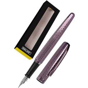 Online Füllhalter Eleganza I Metall I Design Diamond Wine I Federstärke M I Metallclip I inkl. Tintenpatrone Schreibfarbe Blau I Füller Rot für Standard-Tintenpatronen inkl. Geschenkverpackung Online Füllhalter Eleganza I Metall I Design Diamond Wine I Federstärke M I Metallclip I inkl. Tintenpatrone Schreibfarbe Blau I Füller Rot für Standard-Tintenpatronen inkl. Geschenkverpackung