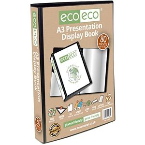 ECO A3 50% Recycelt 80 Taschen-Schwarz-Farbe Päsentationsdisplay Buch ECO A3 50% Recycelt 80 Taschen-Schwarz-Farbe Päsentationsdisplay Buch