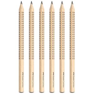 Faber-Castell 205275 Jumbo Grip Bleistifte Set, Härtegrad HB, 6 Holzstifte natur Faber-Castell 205275 Jumbo Grip Bleistifte Set, Härtegrad HB, 6 Holzstifte natur